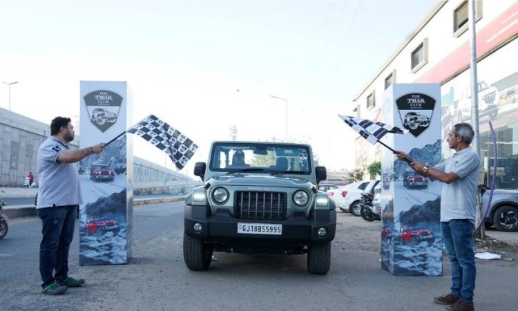 Thar Club was launched at Ahmedabad; an off-roading event was organized with more than 40 Thars